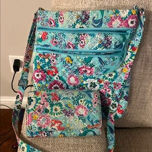 Vera Bradley Little Mermaid Crossbody bag and wallet